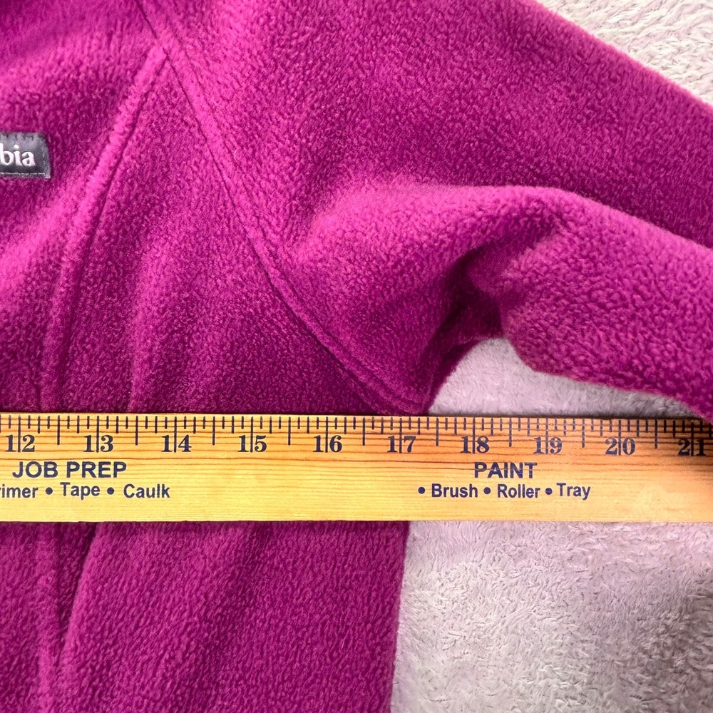 Columbia Womens Fleece Jacket Purple XS Full Zip Benton Springs Mock Neck Soft - Picture 4 of 9